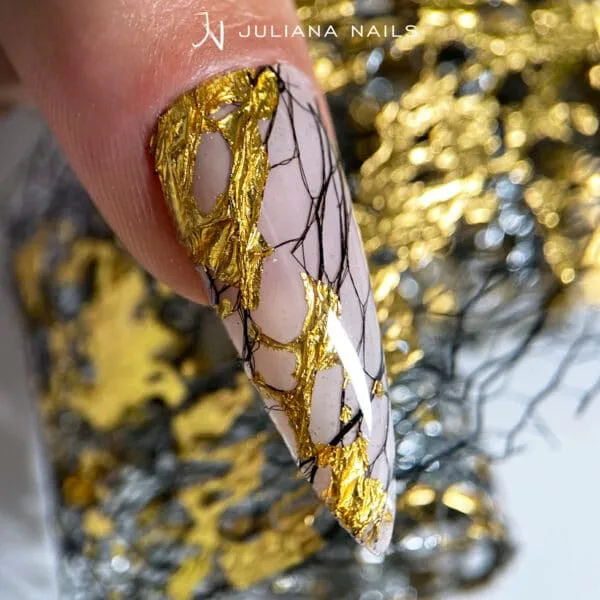 Folije Nail Art Metallic Mesh nohti 2